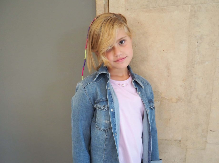 T-shirt gioiello girl col. light pink con castoni