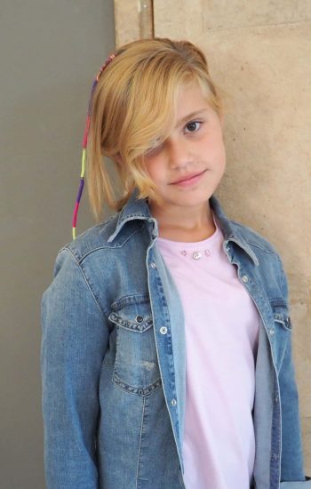 T-shirt gioiello girl col. panna con castoni