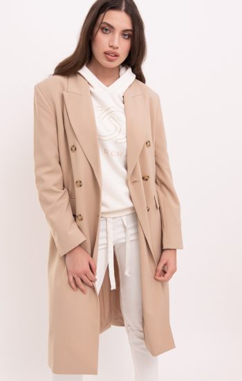Cappotto oversize col. cappuccino
