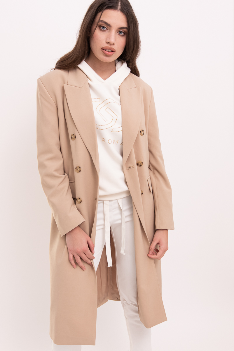Cappotto oversize col. cappuccino