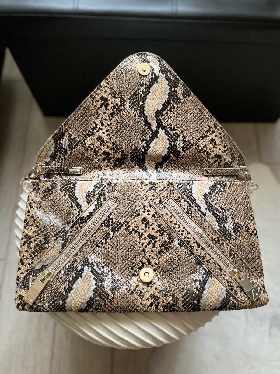 Borsa a spalla in ecopelle animalier