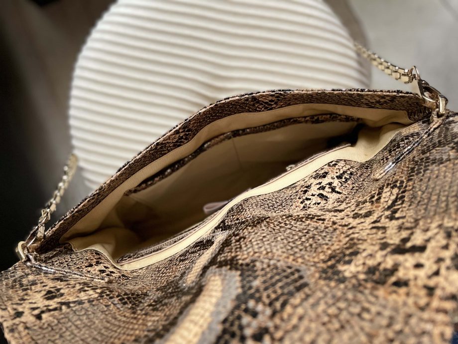 Borsa a spalla in ecopelle animalier