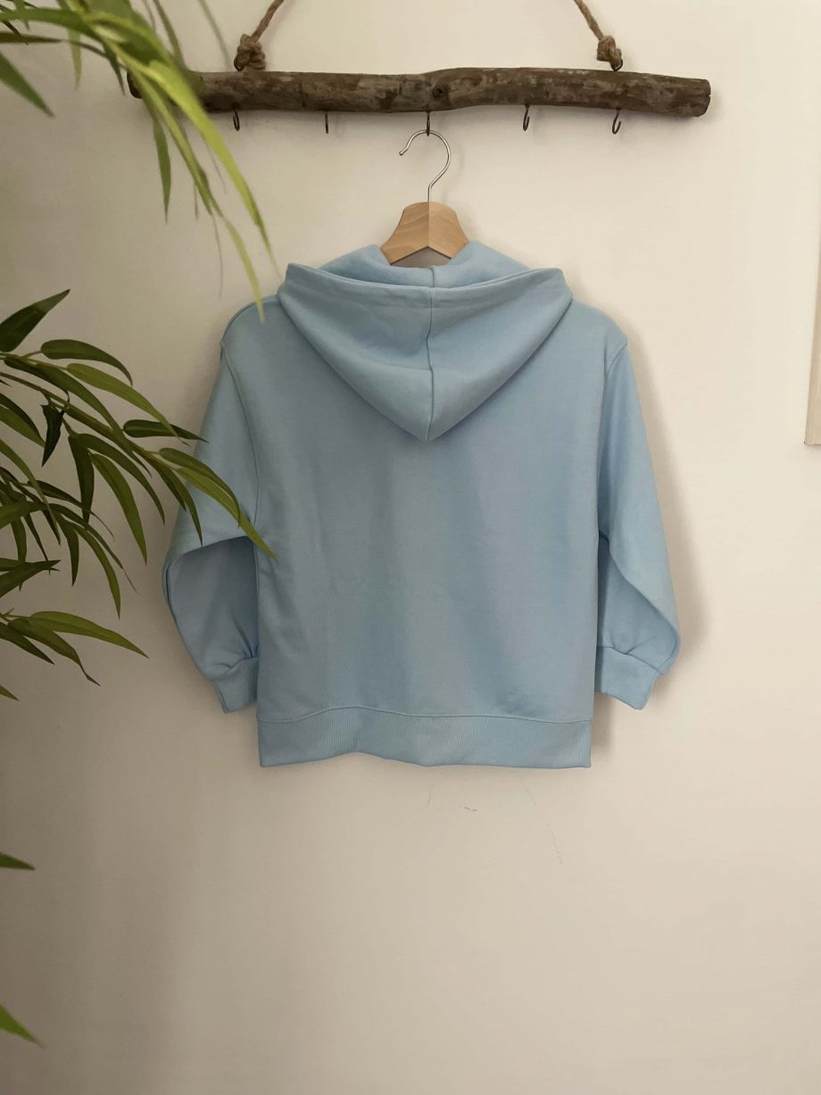 Mod. Aurora: felpa gioiello girl con cappuccio e zip col. carta da zucchero