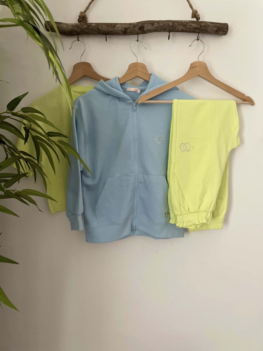 Mod. Aurora: felpa gioiello girl con cappuccio e zip col. carta da zucchero