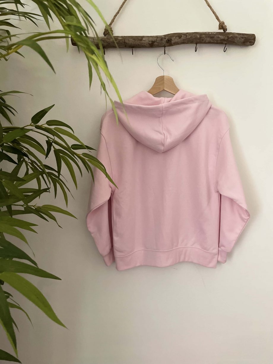 Mod. Giulia: felpa gioiello girl con cappuccio e zip col. light pink