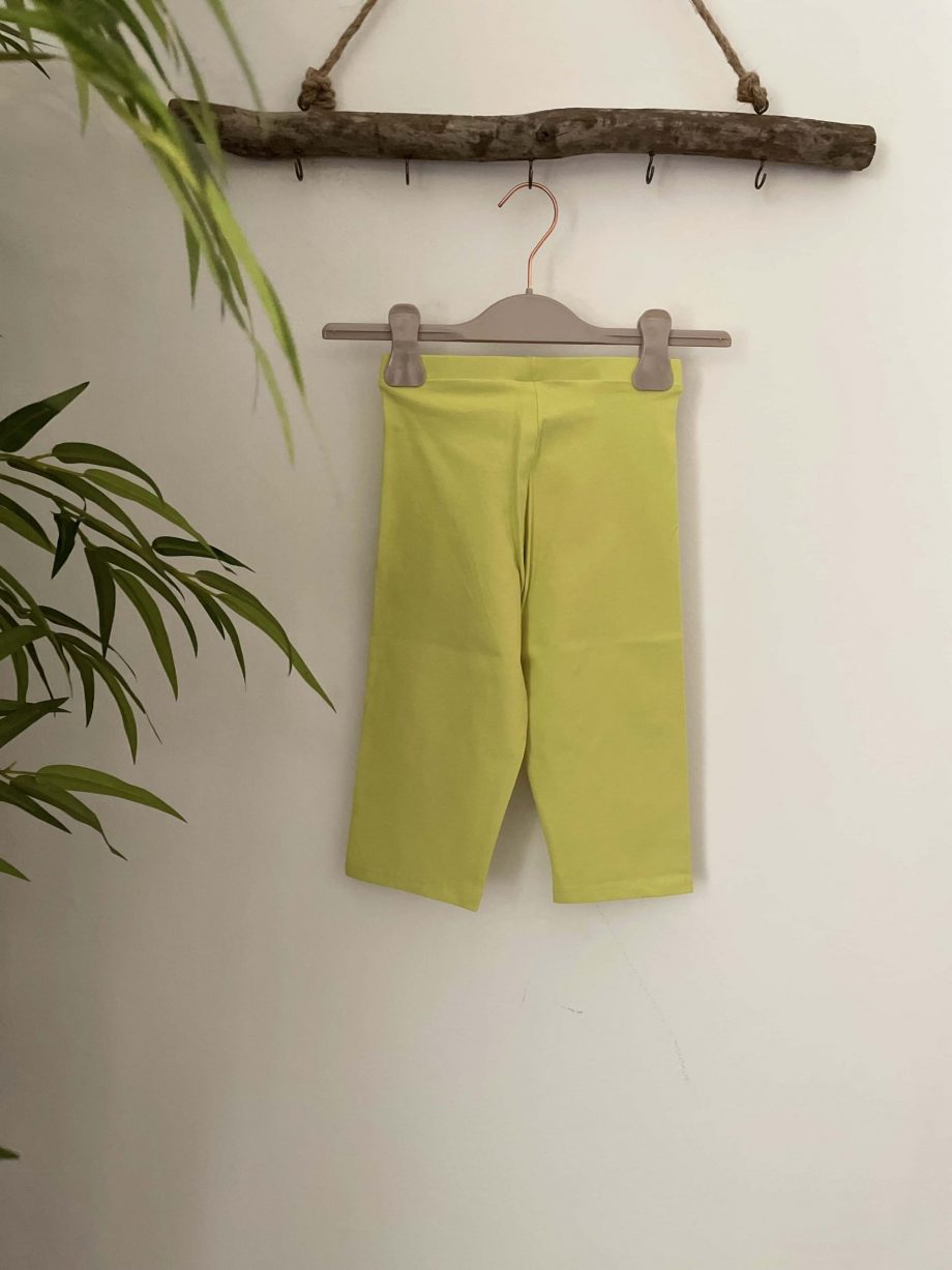 Leggings corto girl col. lime con applicazione stella