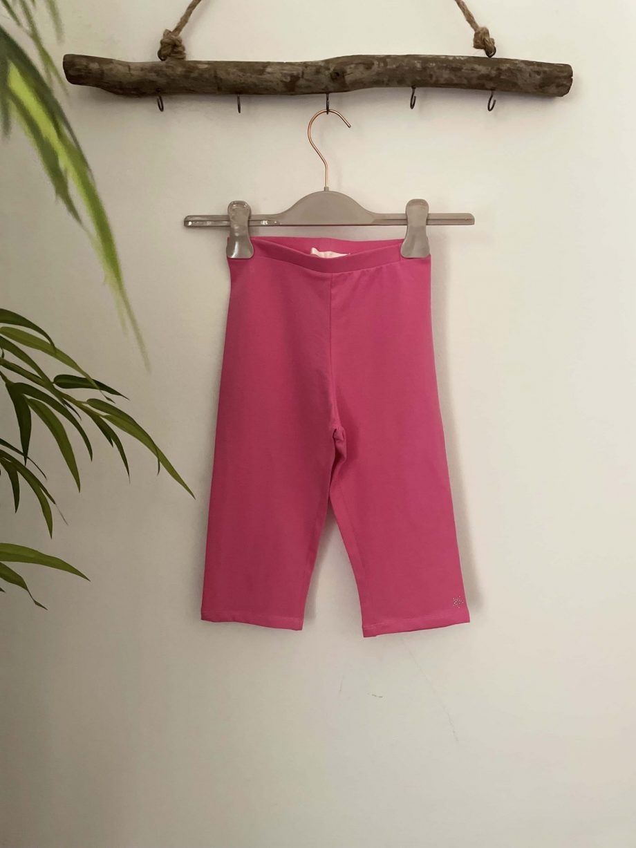Leggings corto girl col. pink con applicazione stella