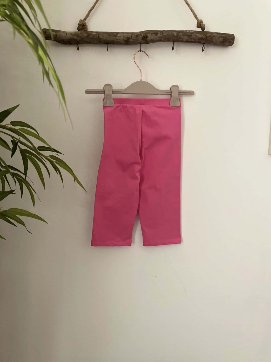 Leggings corto girl col. pink con applicazione stella