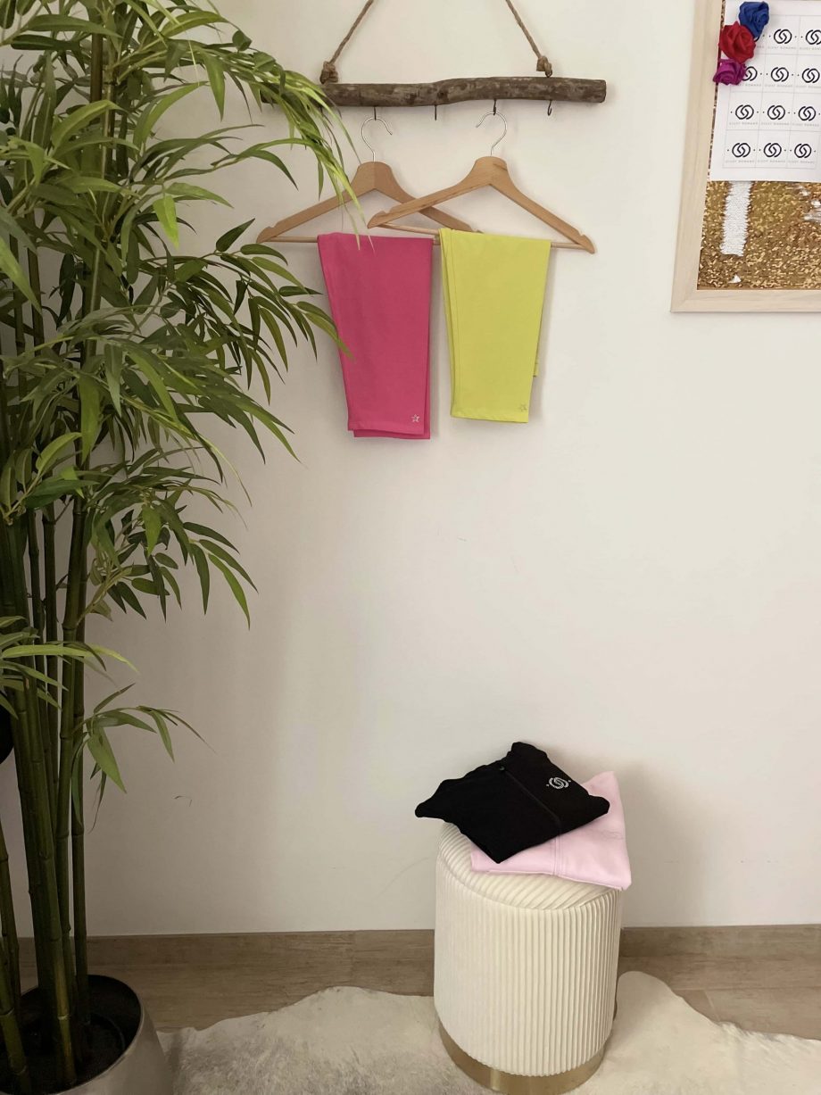 Leggings corto girl col. pink con applicazione stella