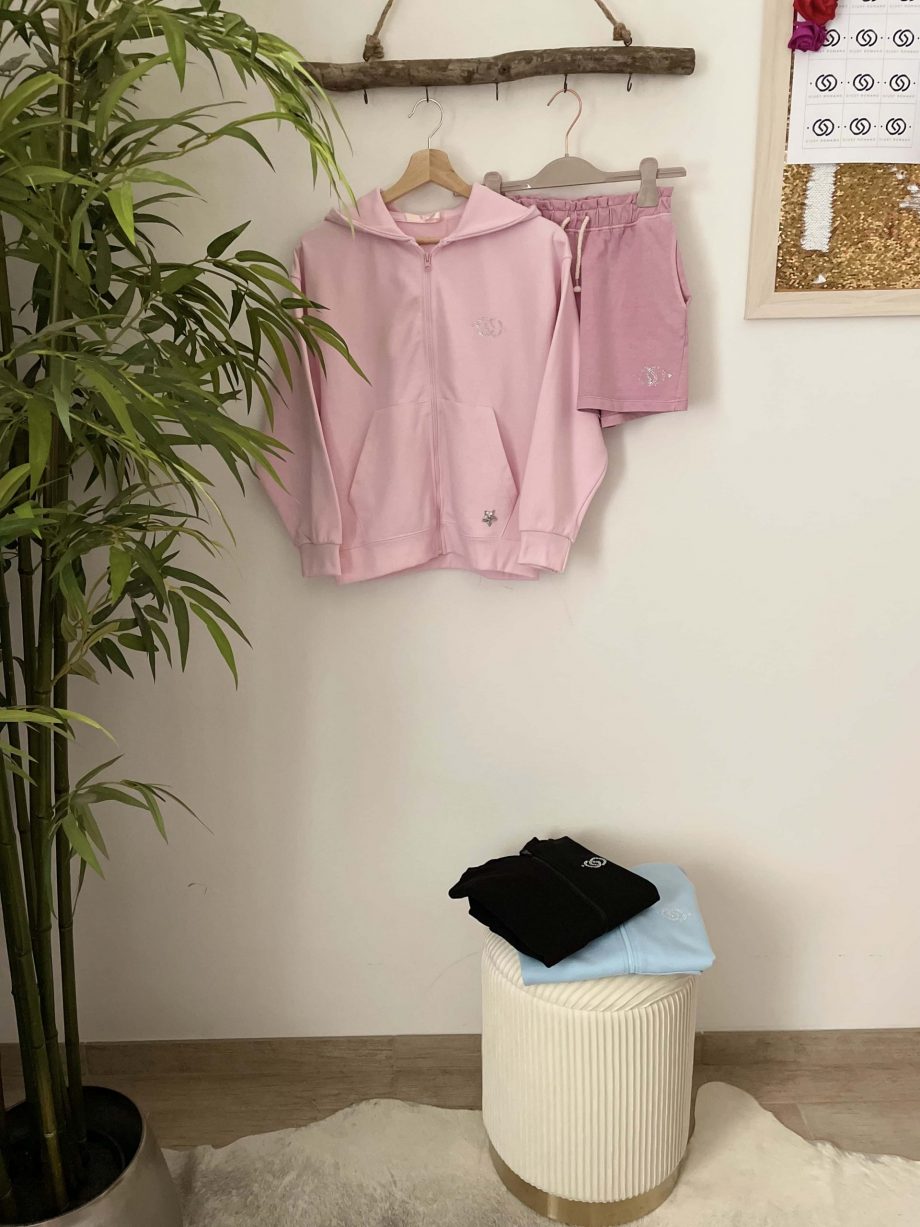 Bermuda girl col. light pink con logo
