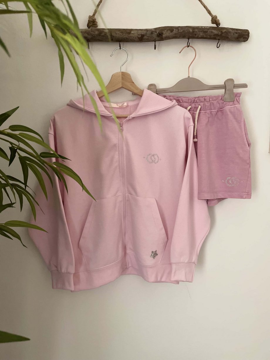 Bermuda girl col. light pink con logo