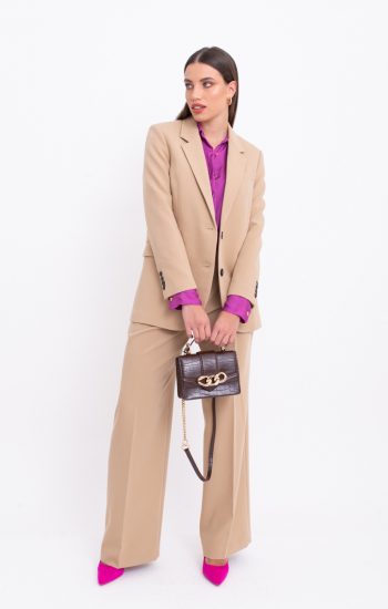 Pantalone largo con pinces (tailleur)