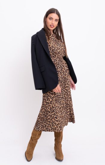 Abito midi animalier