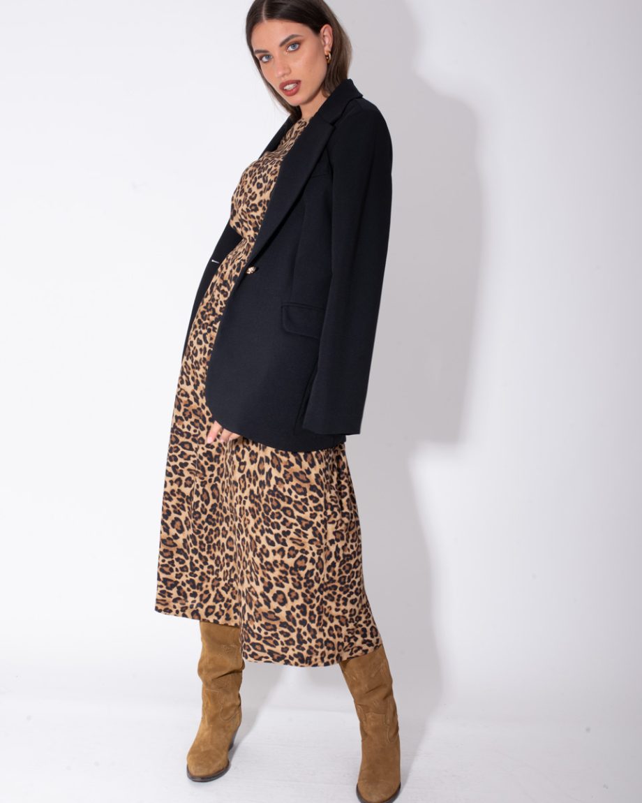 Abito midi animalier