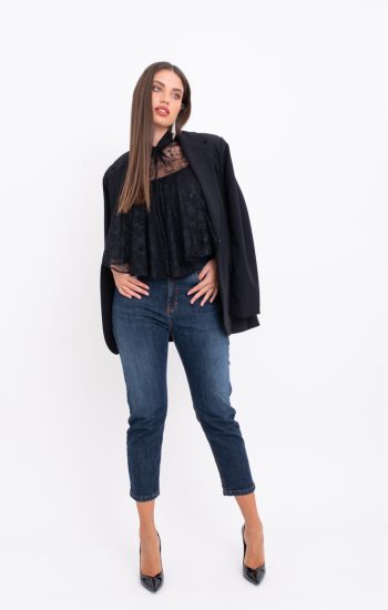 New pantalone denim gioiello: high waist/regular fit/cropped leg