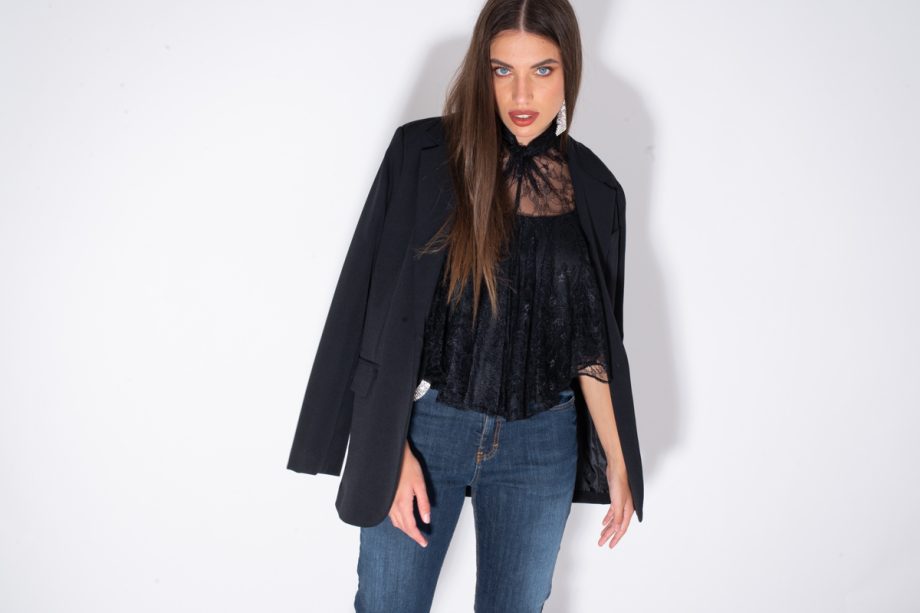 New pantalone denim gioiello: high waist/regular fit/cropped leg