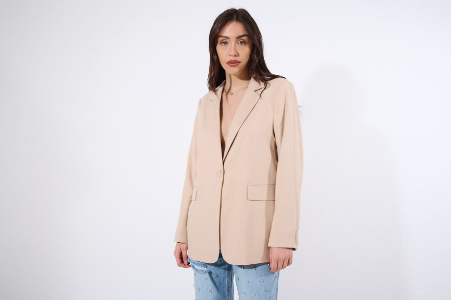 Blazer dritto col. nude