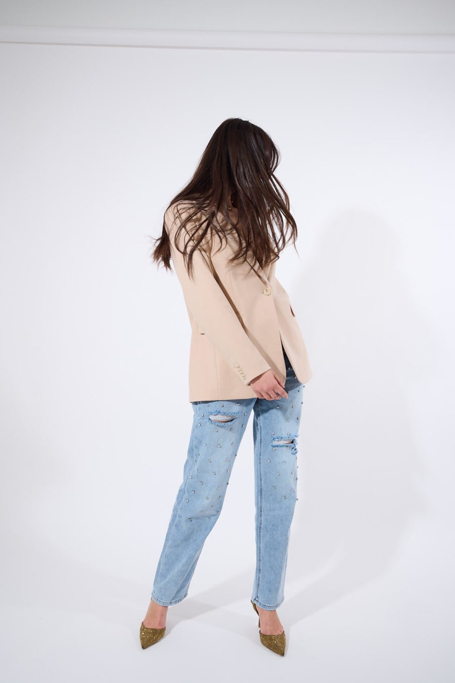 Pantalone denim gioiello: regular waist/relaxed fit