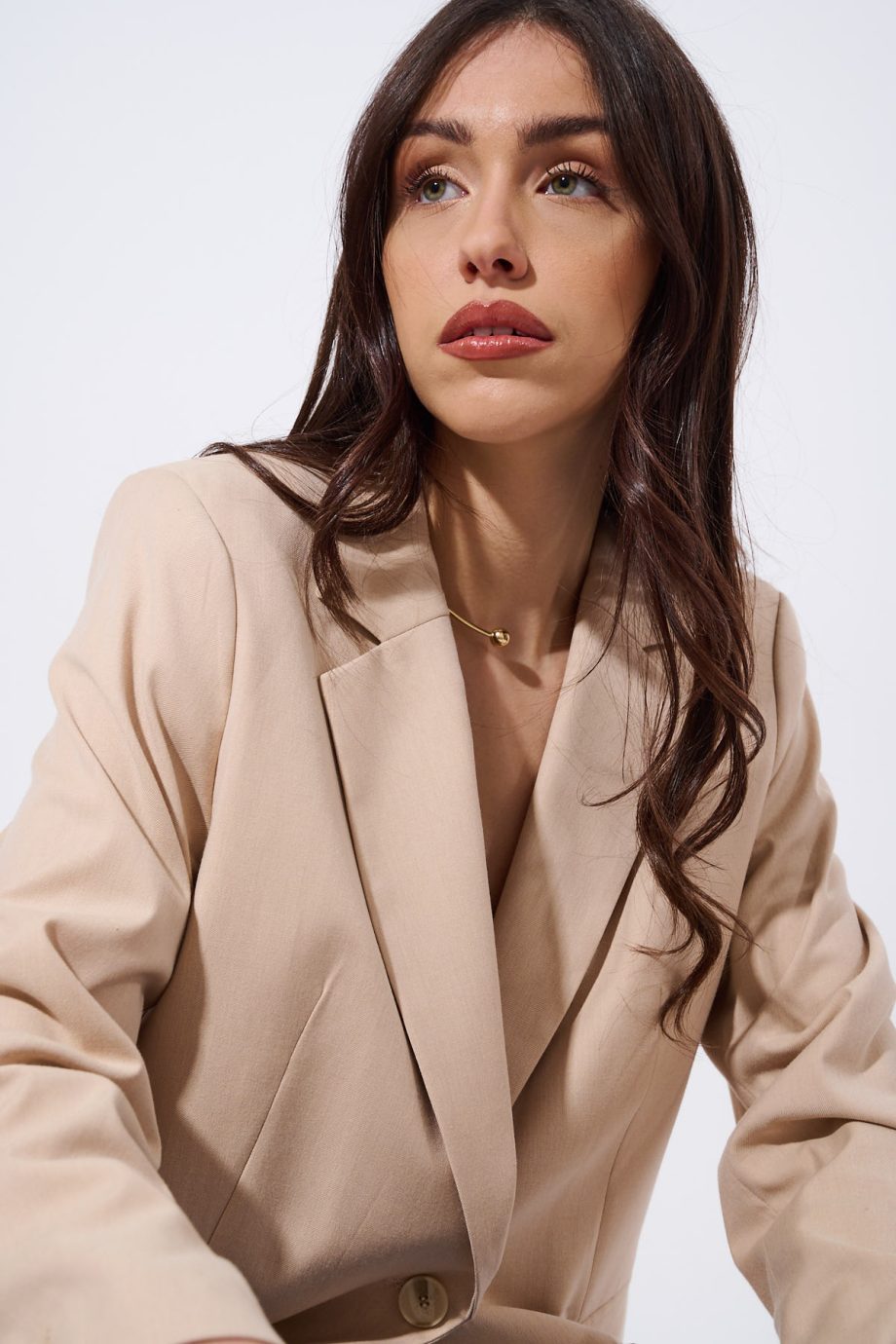 Blazer dritto col. nude