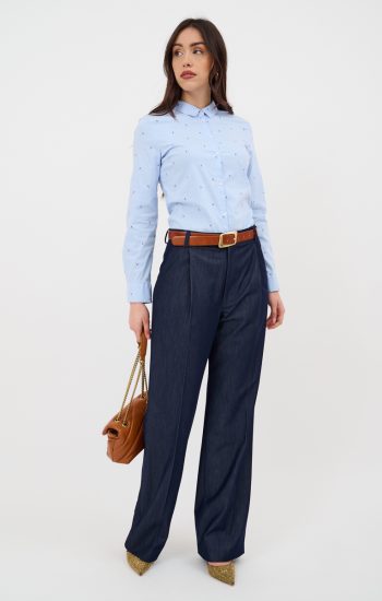 Camicia in popeline stampato