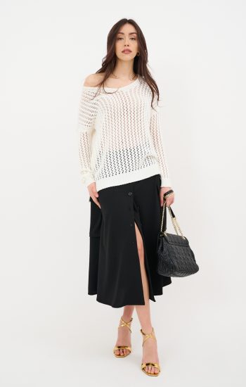 Maglia traforata in cotone