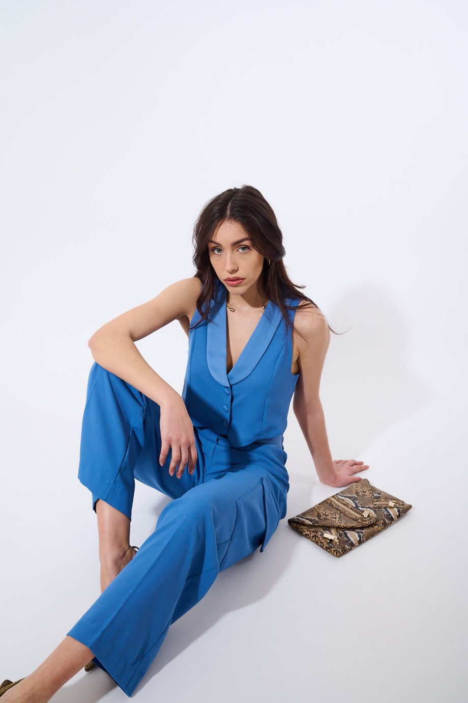 Mod. Cinzia: pantalone sartoriale a palazzo cargo (completo)
