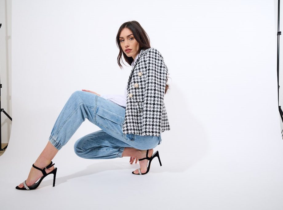 Pantalone cargo denim