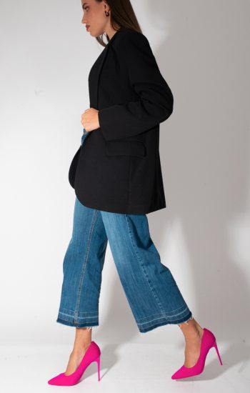 Pantalone denim: high waist/wide leg cropped