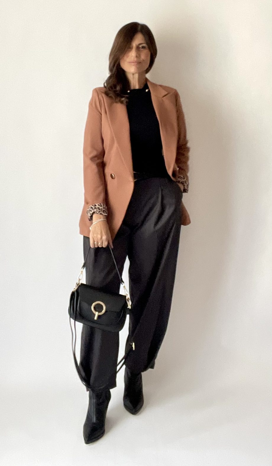 Blazer sfiancato con fodera a contrasto var. mou