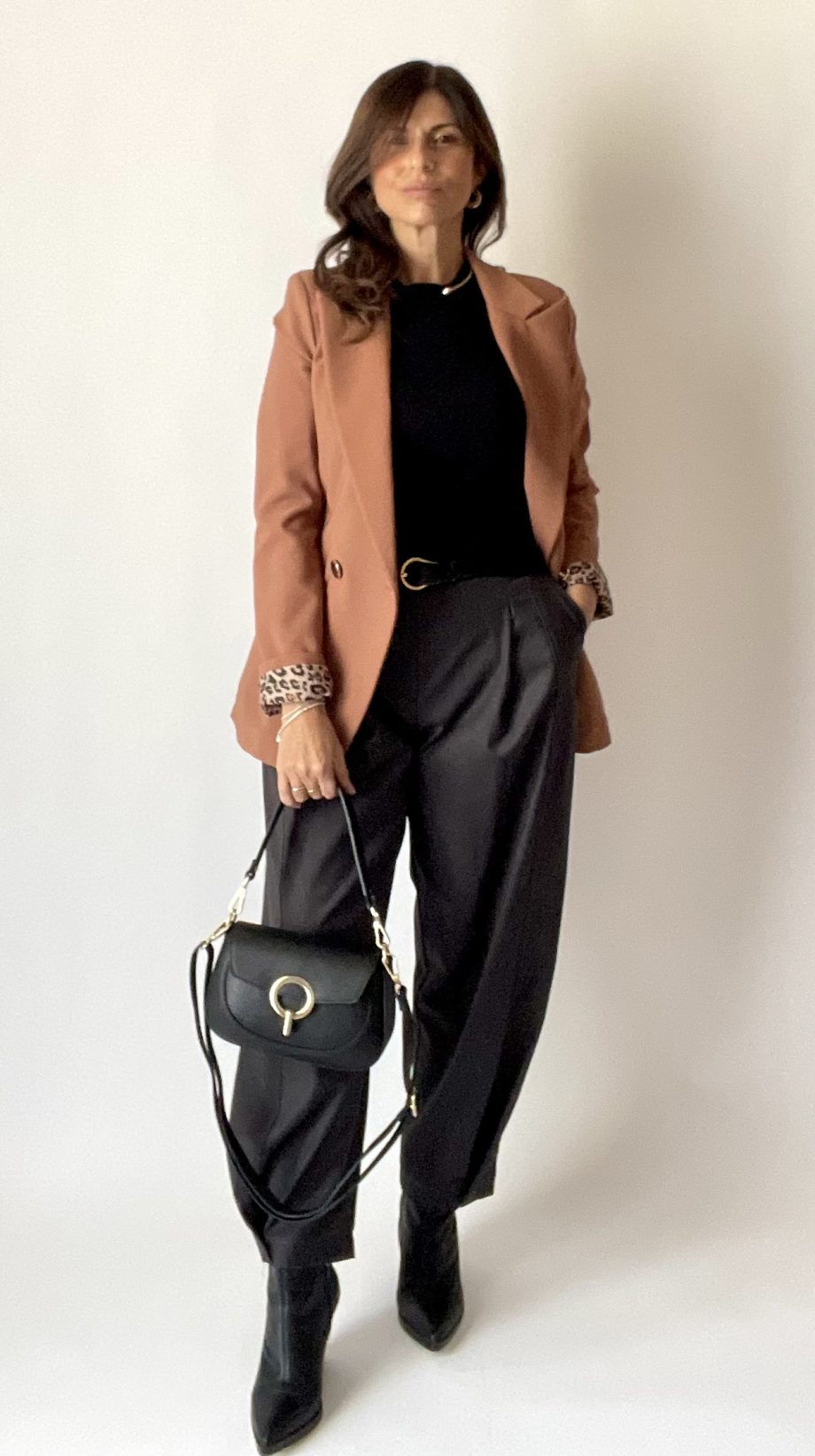 Blazer sfiancato con fodera a contrasto var. mou