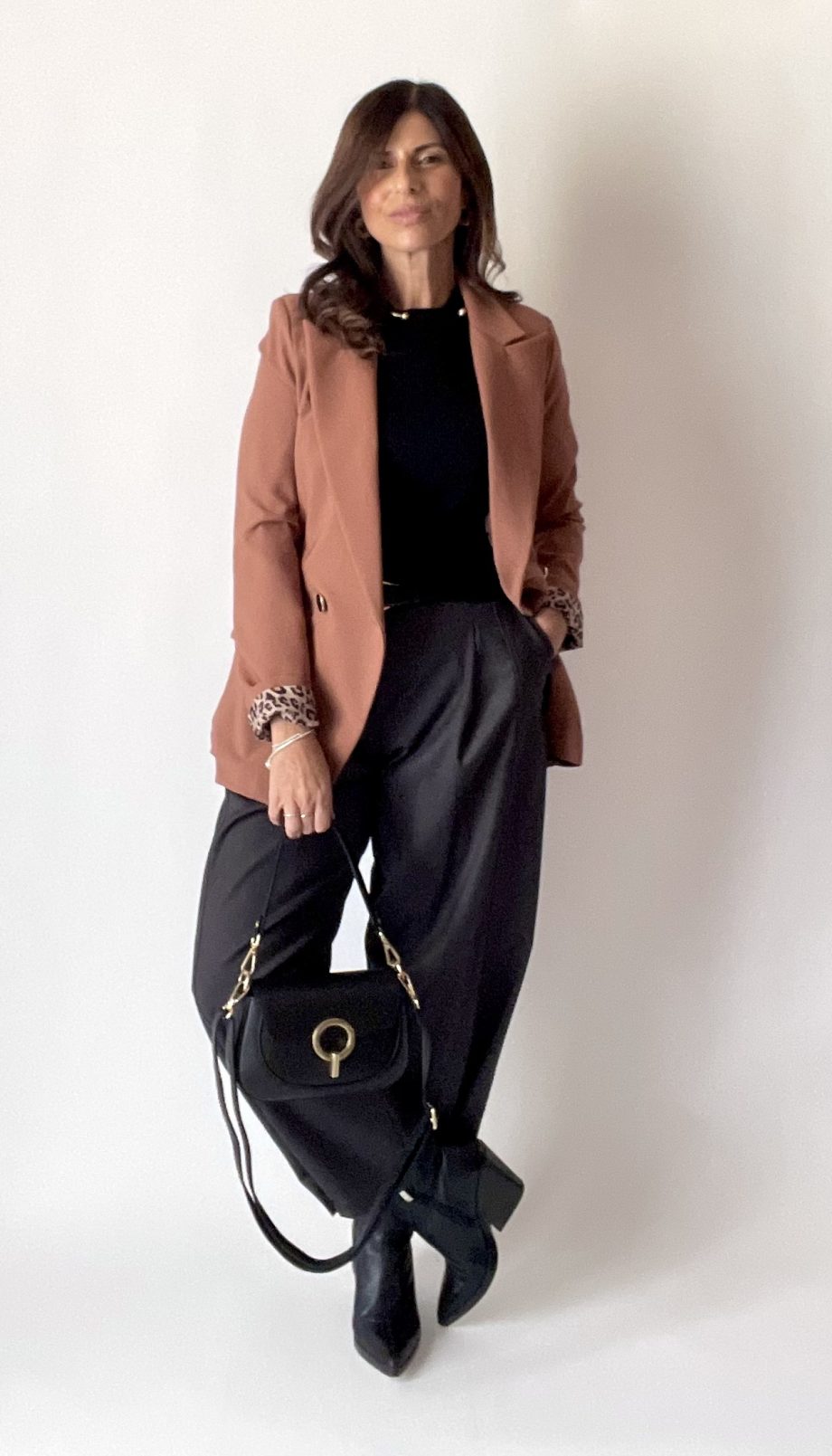 Blazer sfiancato con fodera a contrasto var. mou