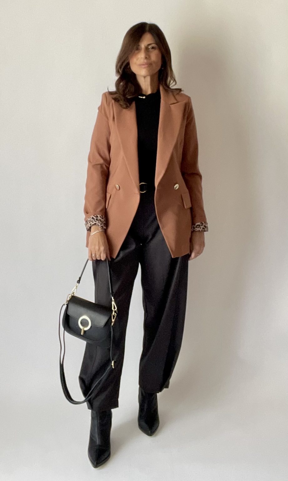 Blazer sfiancato con fodera a contrasto var. mou