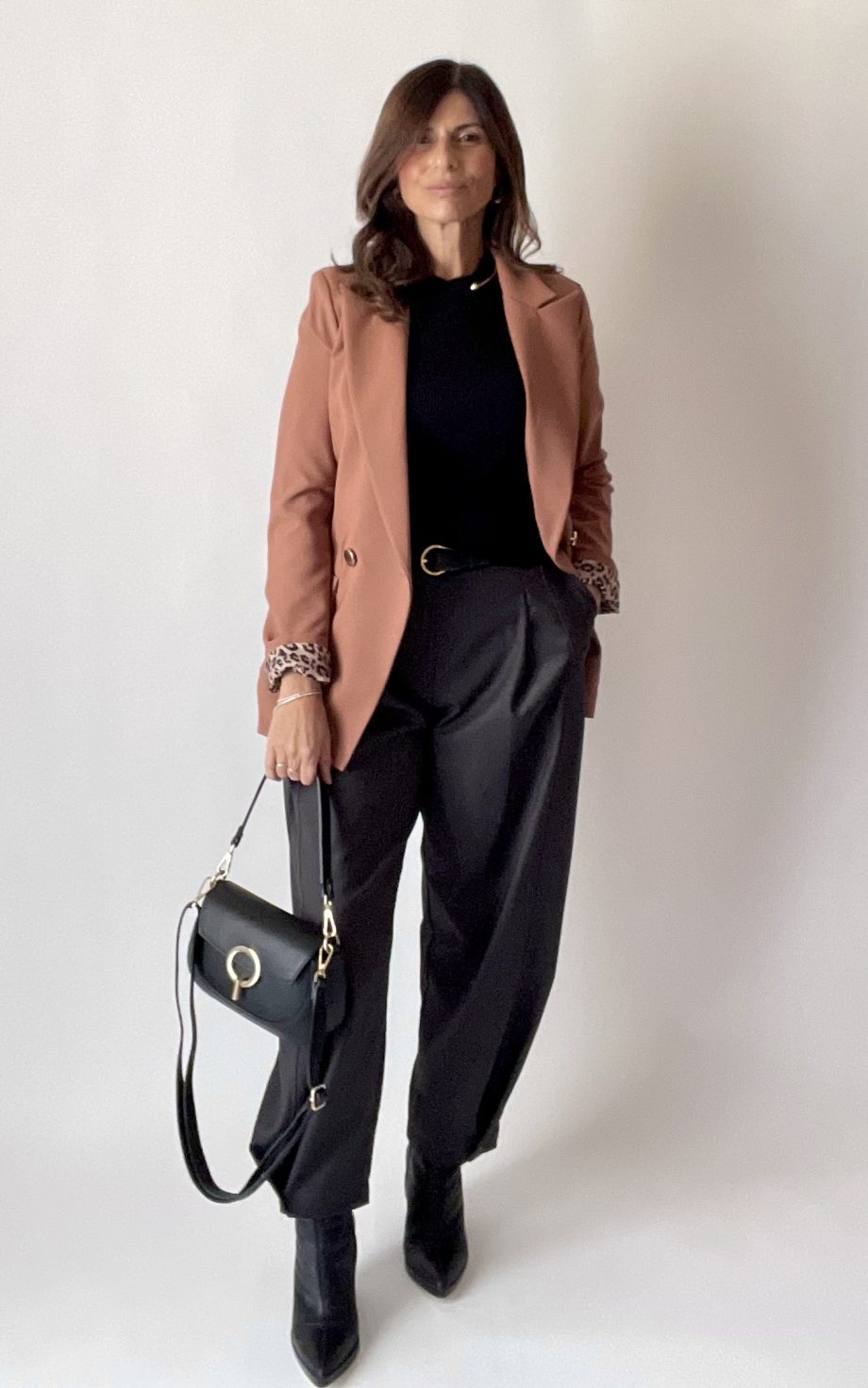 Blazer sfiancato con fodera a contrasto var. mou