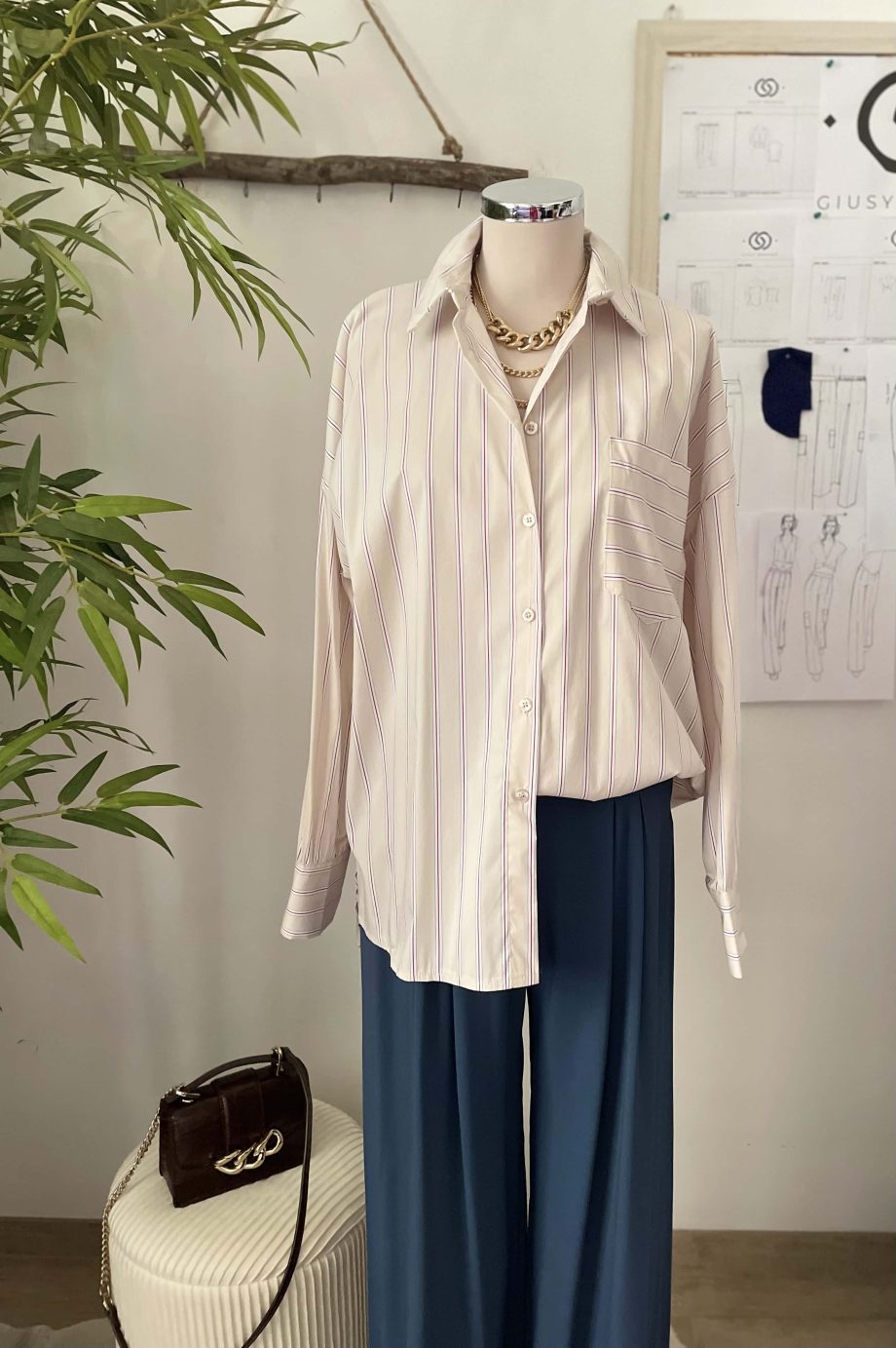 Camicia oversize a righe
