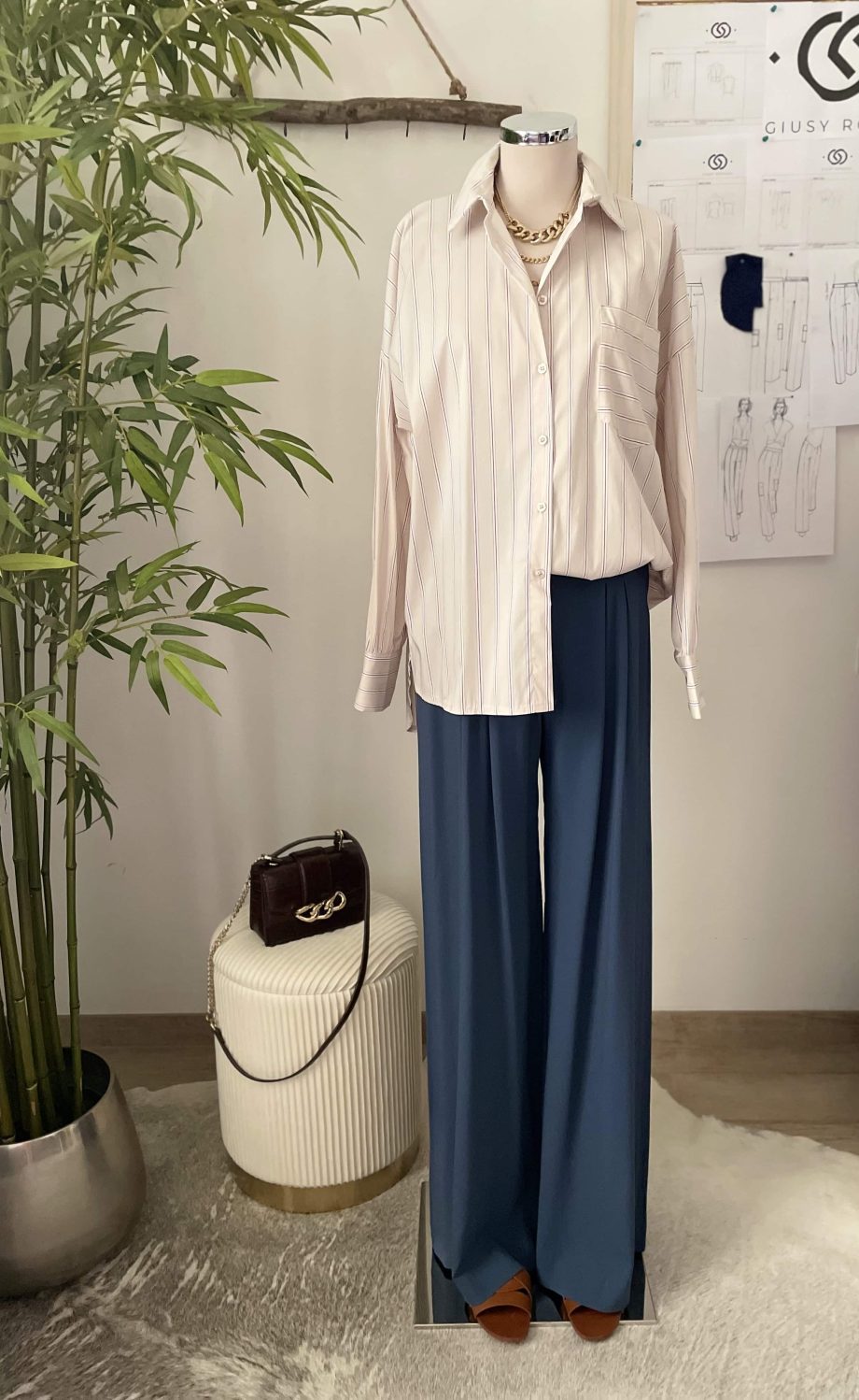 Camicia oversize a righe