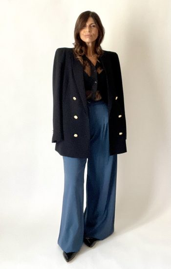 Camicia in pizzo valencienne col. nero