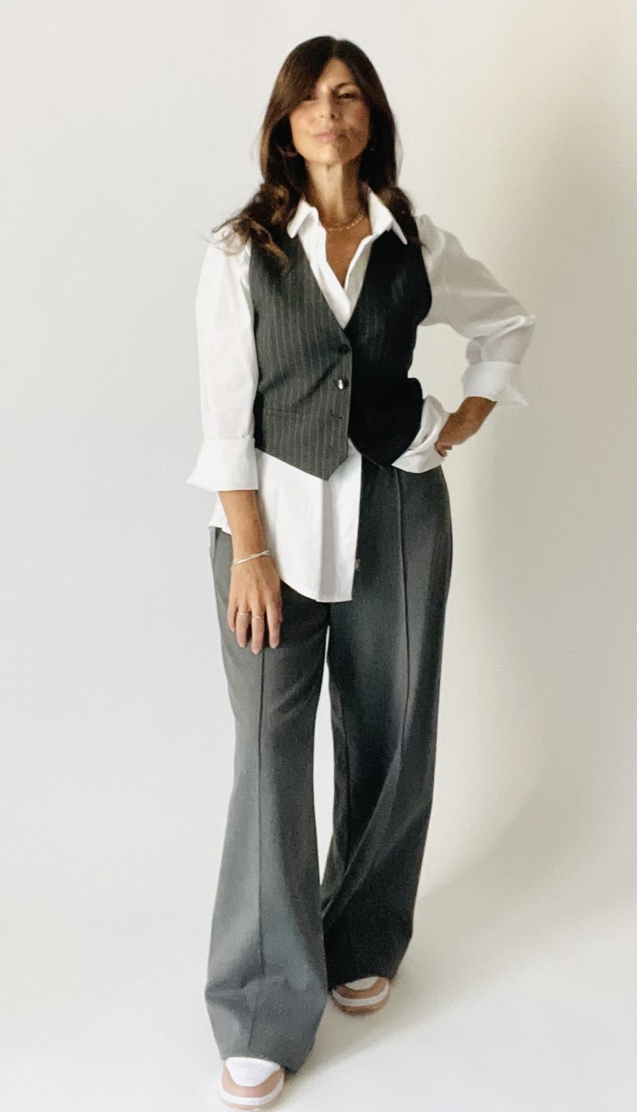 Camicia in popeline col. bianco