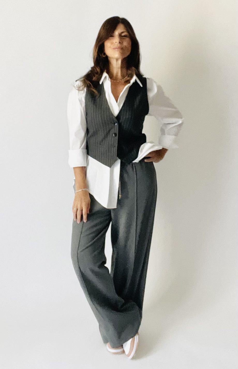 Camicia in popeline col. bianco