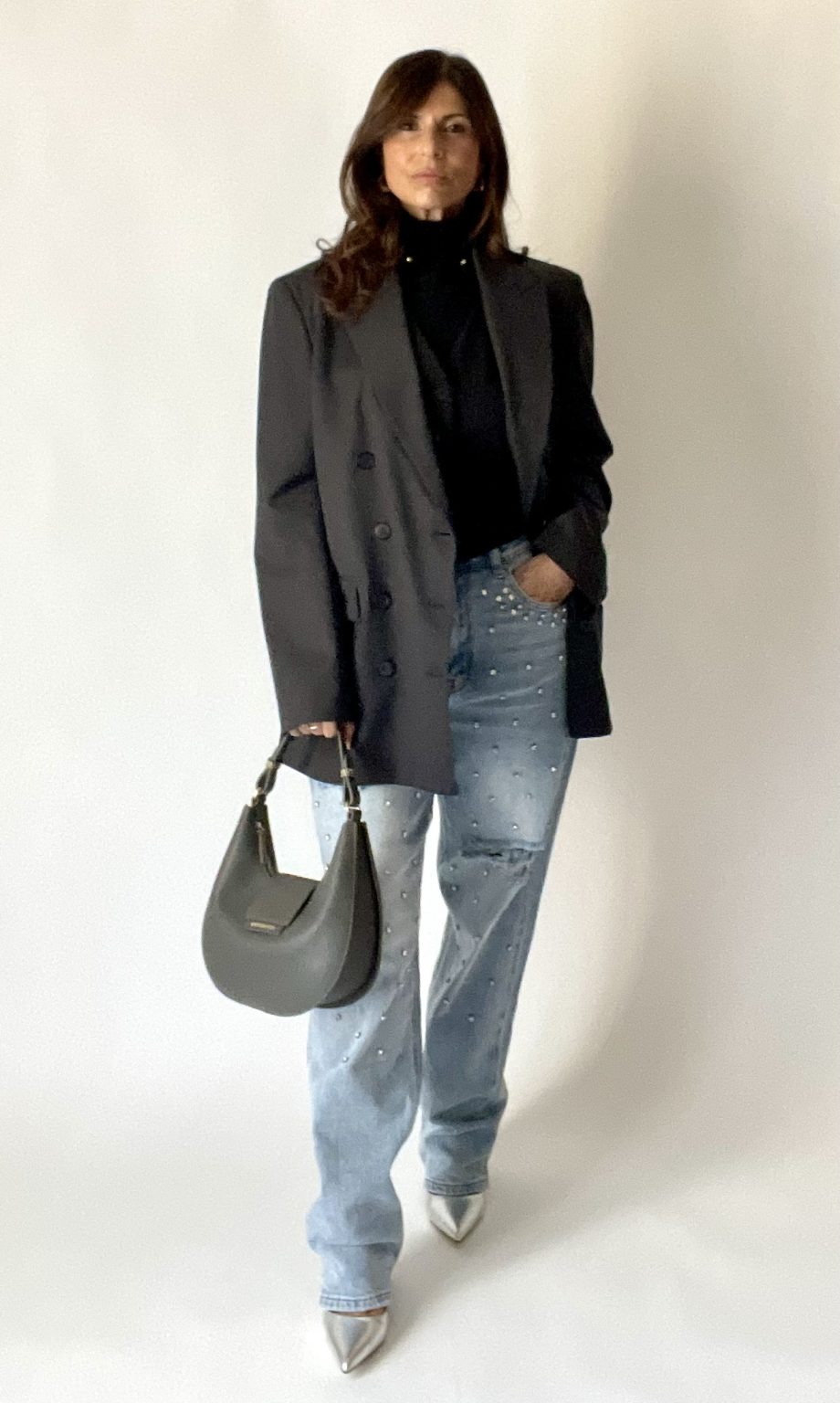 Pantalone denim gioiello: regular waist/relaxed fit