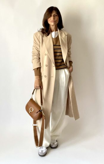 Borsa vera pelle con anello dorato