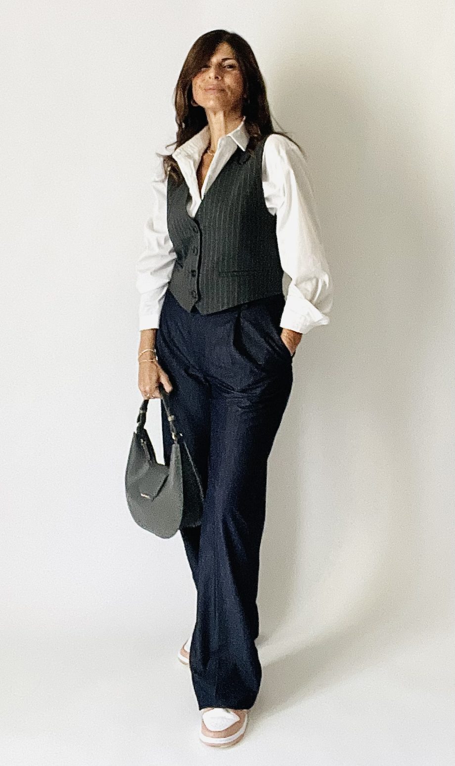 Gilet sartoriale gessato