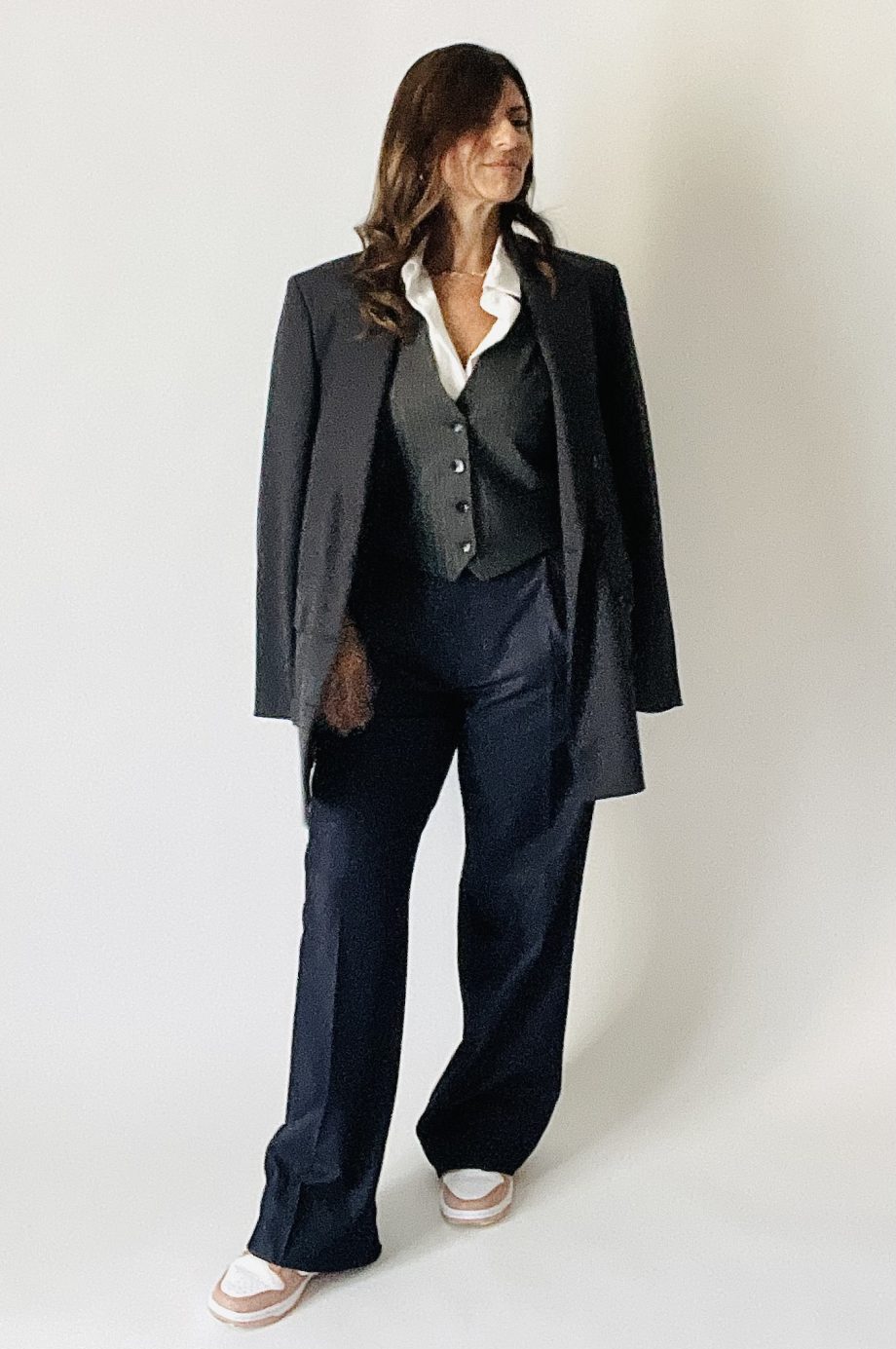 Gilet sartoriale gessato
