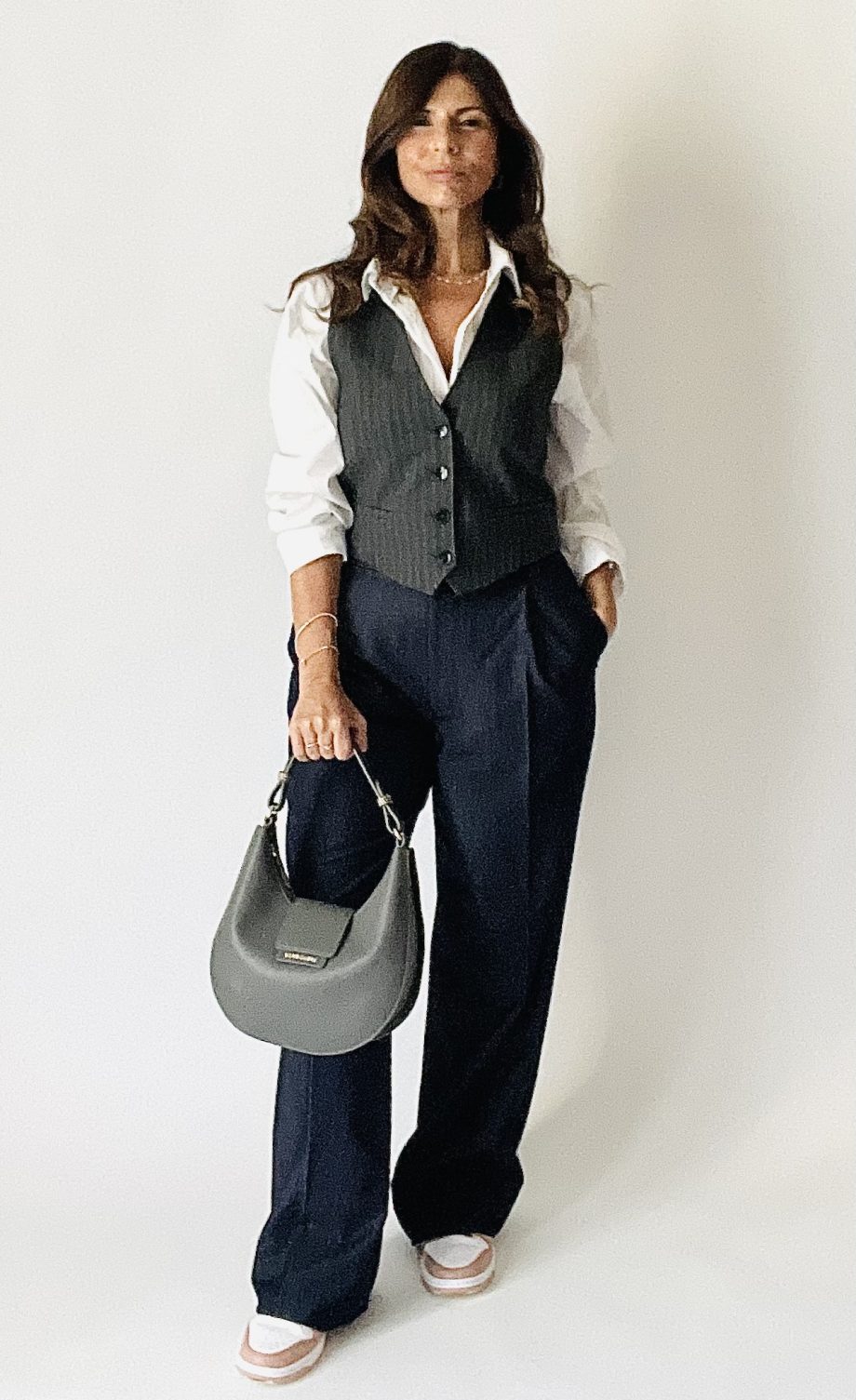 Gilet sartoriale gessato