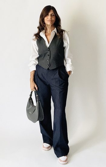 Gilet sartoriale gessato