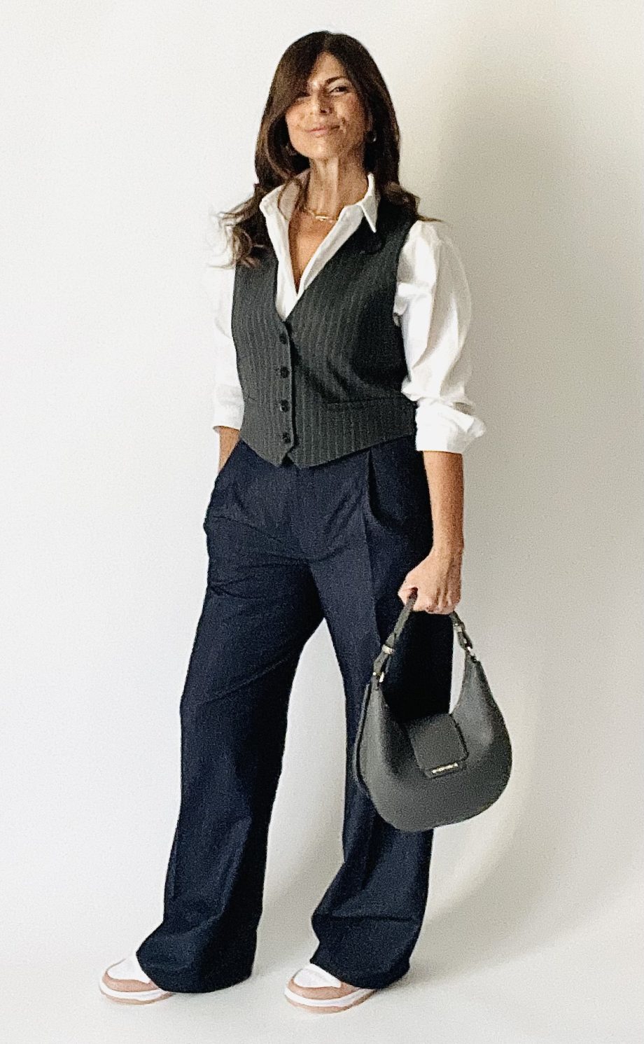 Gilet sartoriale gessato