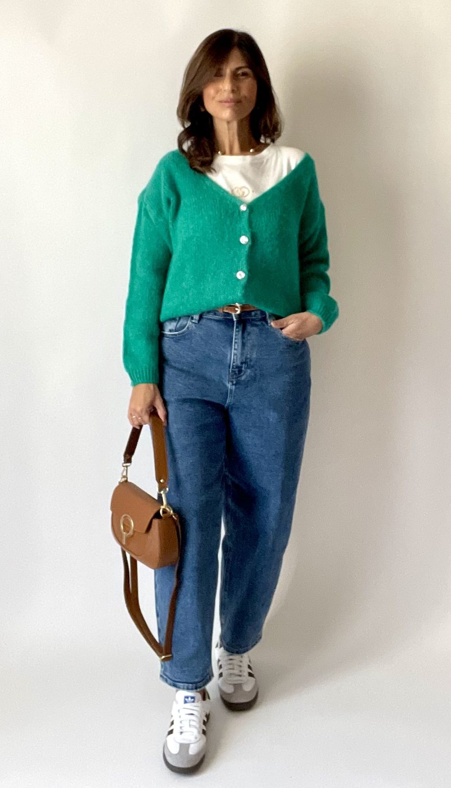 Cardigan con bottoni gioiello