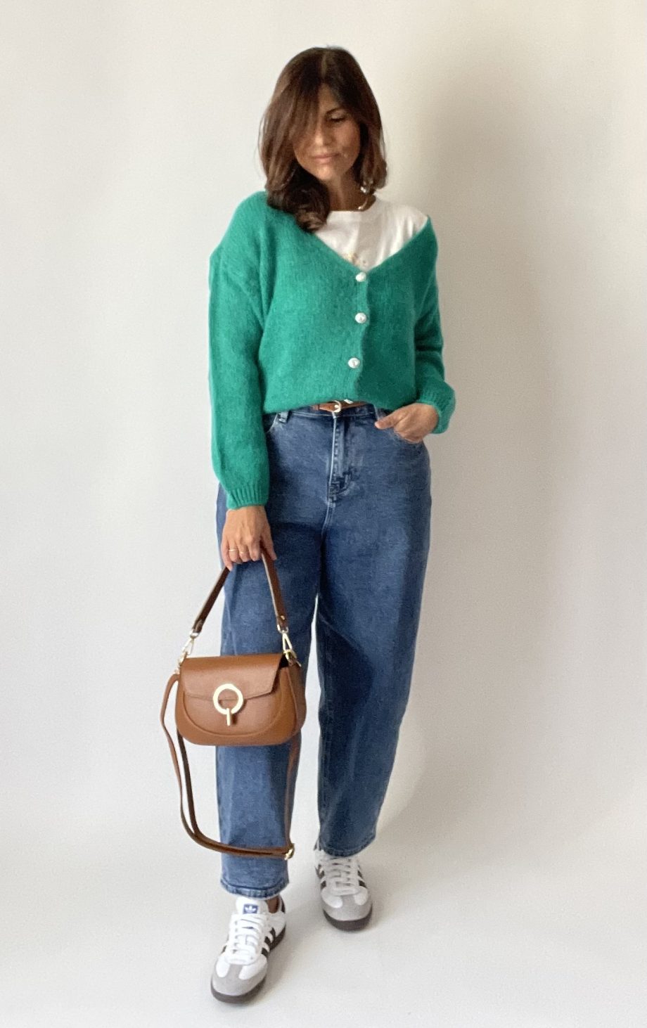Cardigan con bottoni gioiello