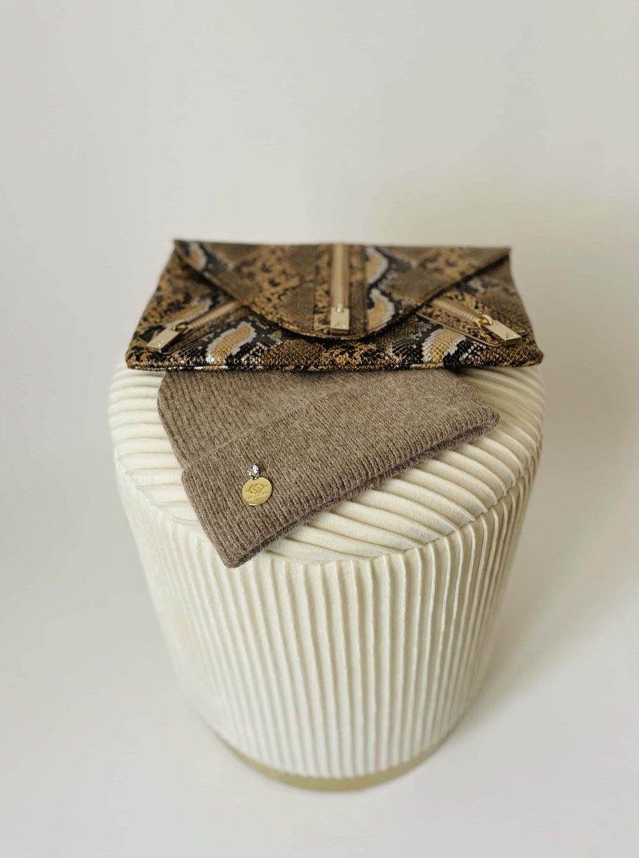 Borsa a spalla in ecopelle animalier
