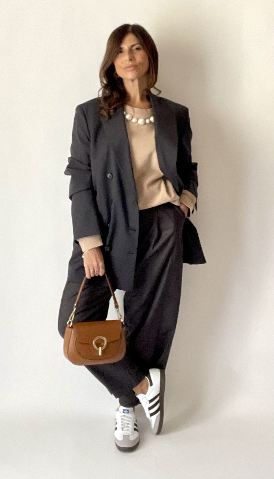 Pantalone pinces carrot fit