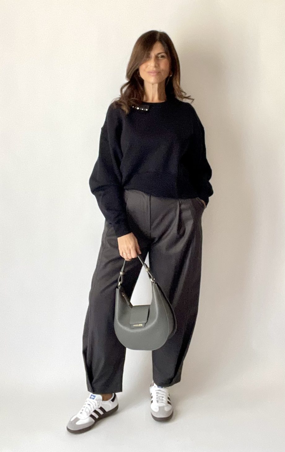Pantalone pinces carrot fit